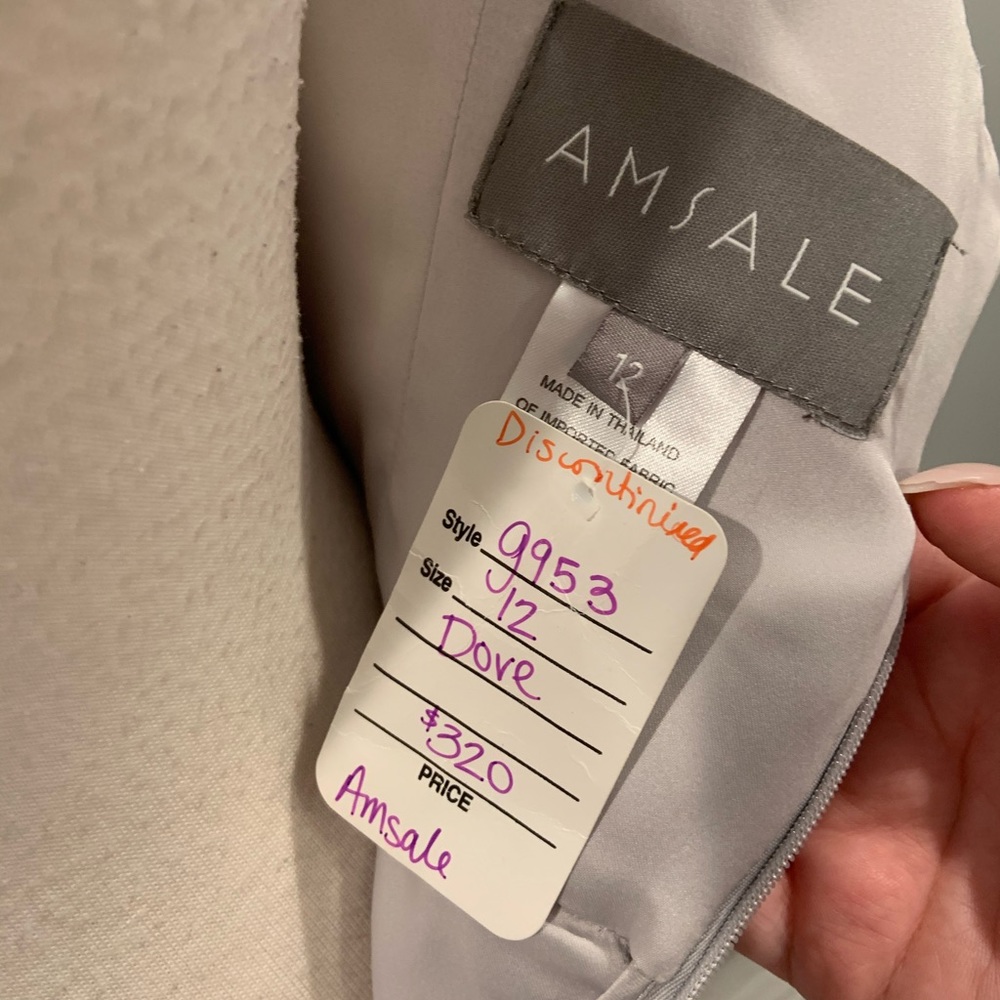 Amsale G953 dove size 12 - Picture 5 of 7
